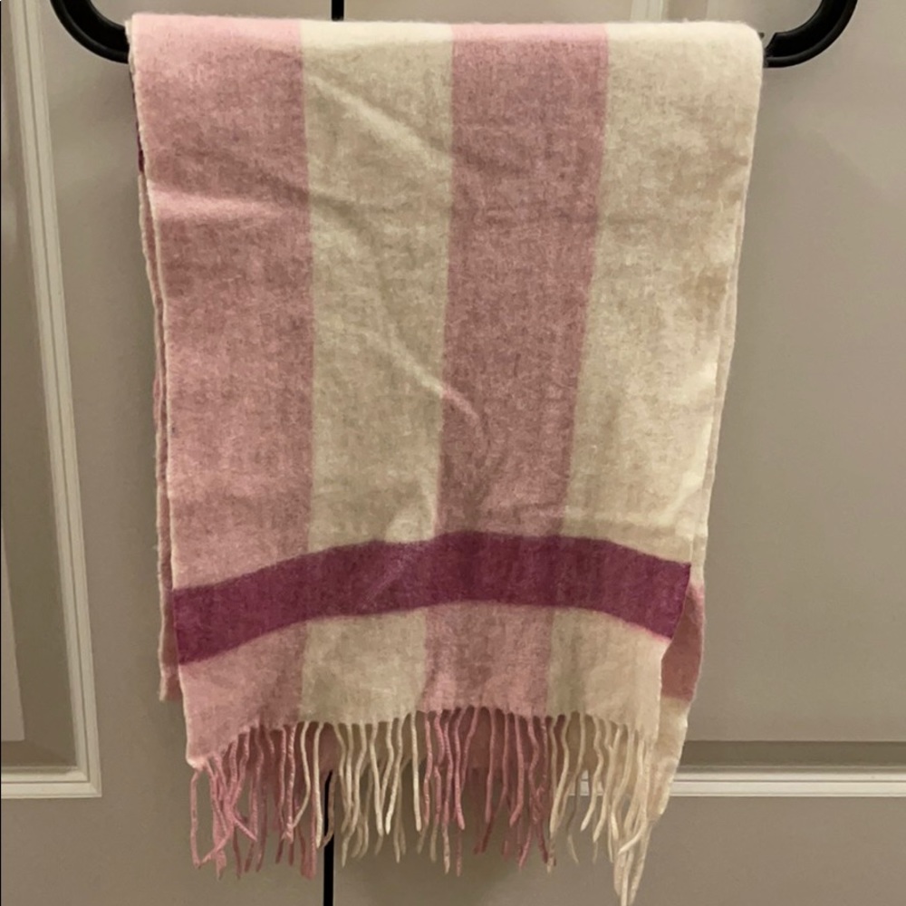 Pink check scarf